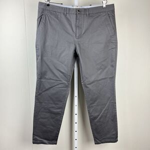 Perk Feel Good Chino Pants Mens Size 40x30 Gray Khaki Slim Fit Stretch‎